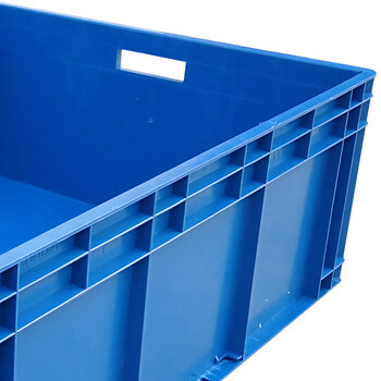 兰诗（LAUTEE）EU8628物流箱大号长方形周转箱仓储快递收纳箱 蓝色800*600*280