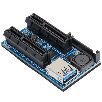 MOGE魔羯 PCIE一分二插槽PCI-E3.0x4扩展转接板延长线可供电 MC2222