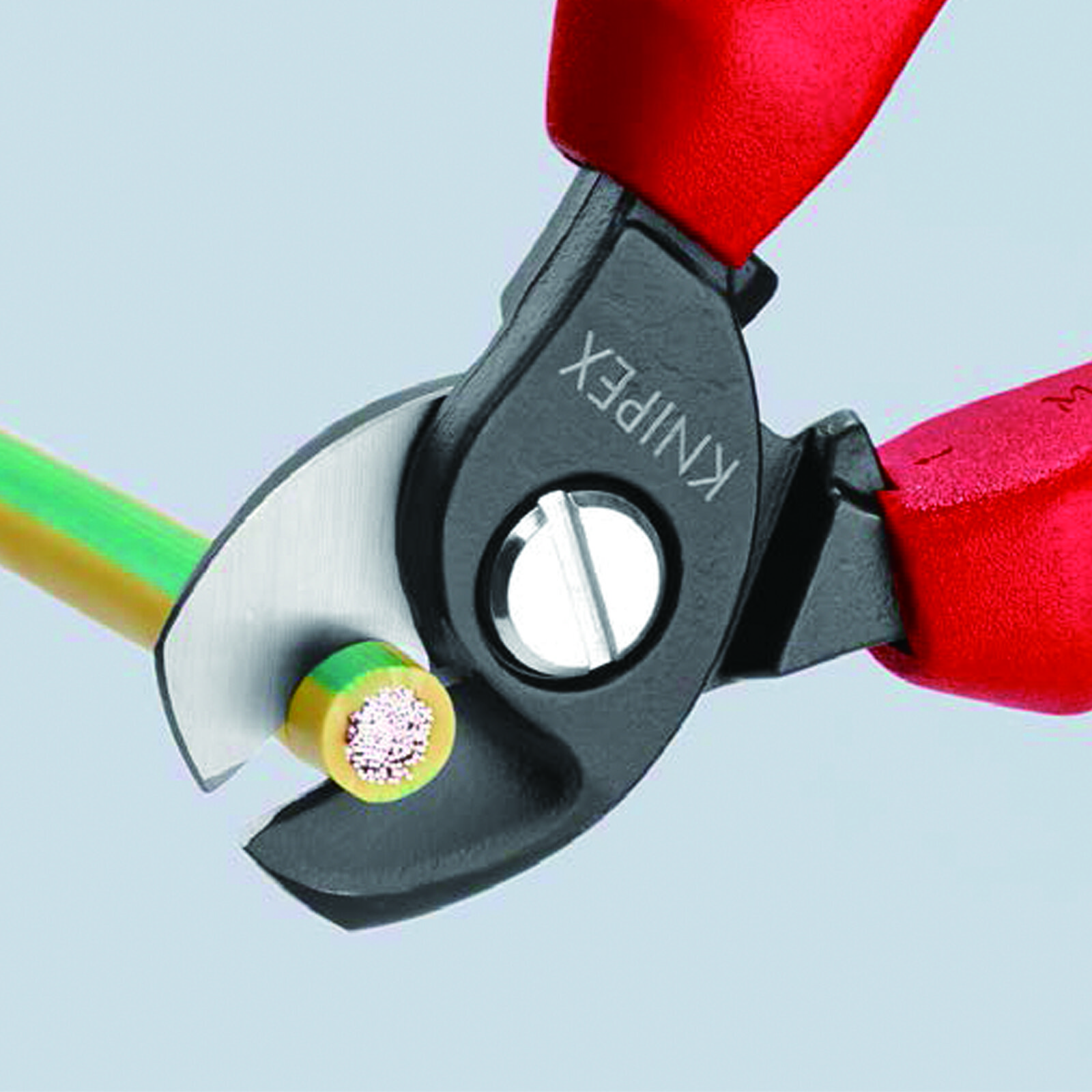 凯尼派克（KNIPEX）95 12 165 电工电缆剪 钳身磨光 双色双材料手柄 切割类工具 钢
