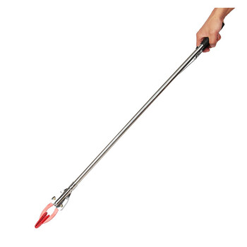 庄太太【全铁制喷塑92cm】环卫钳加长不锈钢垃圾夹拾取物器铝合金捡垃圾钳长柄垃圾夹子