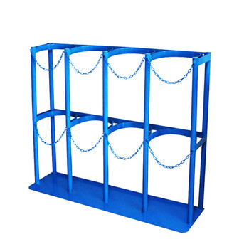 稳斯坦 WST117 钢瓶存储架  40L气瓶固定架 氧气瓶 氮气瓶固定架 蓝-单瓶