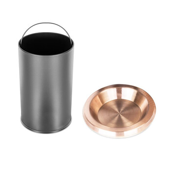 舒蔻酒店垃圾桶烟灰缸不锈钢大堂立式室外带内桶走廊带烟灰缸商场果皮桶箱垃圾桶A-598玫瑰金
