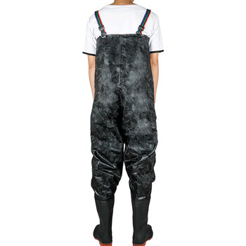 征安PVC连体下水裤 连体防水半身雨裤捕鱼背带裤挖藕插秧涉水服3511 41码 1件