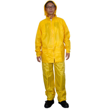 代尔塔（Deltaplus）407003 EN400雨衣雨裤分体式带帽 套装 防风防水防雪 户外工作服 黄色 M