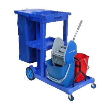 超宝（CHAOBAO）D-11-1C 多用途清洁手推车 蓝色 物业多功能清洁服务工具手推车 保洁车