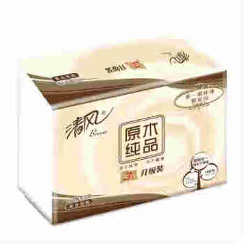 清风（(Breeze)）BR65A1 原木升级装3层150抽抽取式面巾纸 （188mm×136mm/抽×150抽/包×48包/箱）