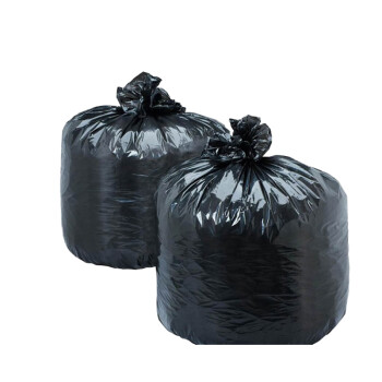 中云智创 中号商用物业办公加厚平口垃圾袋分类 60*80cm黑色50只/包 共2包