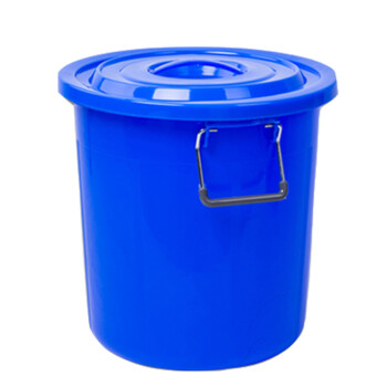 金诗洛 KSL145 塑料大桶 环卫物业垃圾桶酒店厨房收纳圆桶 蓝色160升 56*70cm(无盖）
