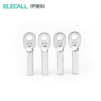 伊莱科(ELECALL)DT系列闭口A级国标紫铜接线端子电缆铜鼻子镀锡堵油线耳端子 DT-150