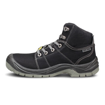 鞍琸宜/SAFETYJOGGERSS1PDESERT安全鞋防砸防刺穿防静电钢头钢底中帮帆布劳保鞋黑色40码1双可定制