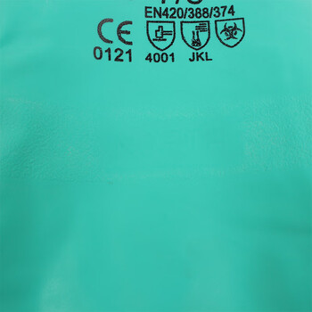 霍尼韦尔 LA132G-8丁腈防化手套耐酸碱防化耐油工业劳保防护防化手套 12副起订