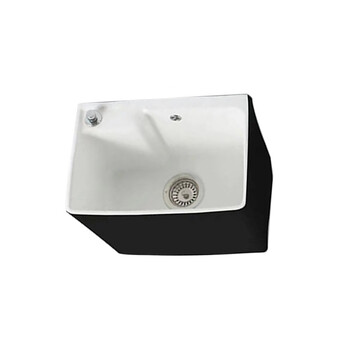 星期十池陶瓷洗拖把池拖布池落地式洗拖布池黑白311+一键排污47cm*31cm*41cm定制