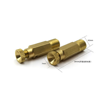 利兴 NT-W327 冷风门老式暖气片手动排气阀外螺纹1分1/8 9.5mm 长款