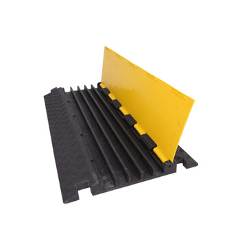 金诗洛 KSL207 减速带线槽 户外电缆护线槽板 室内地面盖线板 pvc压线槽 (PVC盖板TPR一线小号)