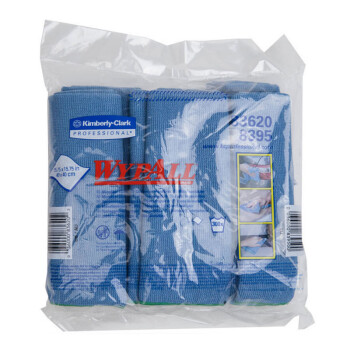 Kimberly-Clark 金佰利 劲拭 83620型超细纤维擦拭布蓝色干湿两用 定制 1包（6片/包）
