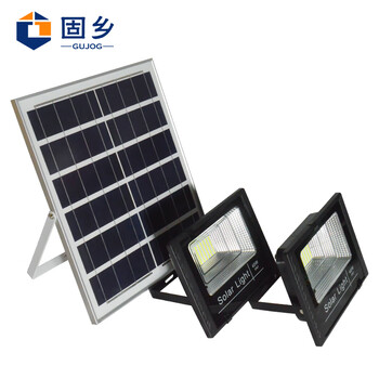 固乡太阳能灯投光灯一拖二户外防水 照明LED路灯景观庭院新农村大功率路灯高亮40W