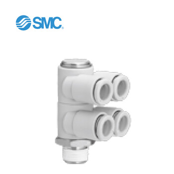 SMC KQ2ZD08-03AS 米制尺寸快速接头 两个双管万向弯头 KQ2ZD系列 SMC官方直销