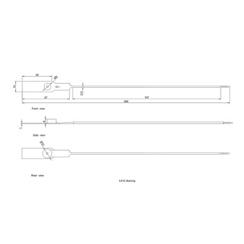 飞尔（FLYER） 一次性塑料封条 物流防盗施封锁 货柜安全封条 黄色【全长28cm】300根起批