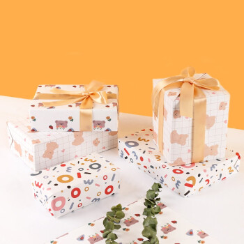 tatanice 格格熊包装纸 圣诞节礼物生日礼物情人节高档包装纸包书纸