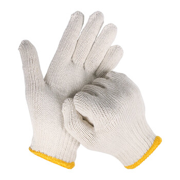 舜选线手套劳保棉纱白手套加厚装卸/维修/耐磨防滑/机械/工作手套SG750-B7  12双/包