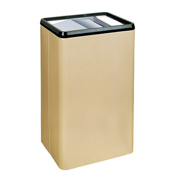 南 GPX-174 南方长形圆角翻转盖烟灰桶 杏色 大厅大堂电梯口立式烟灰桶垃圾筒 果皮桶