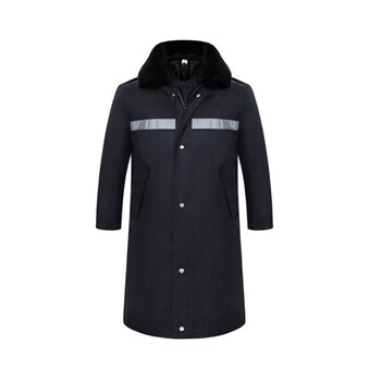 金诗洛 KSL080 保安大衣 棉大衣加厚劳保棉袄反光棉服 加长款185