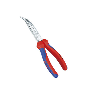 凯尼派克（KNIPEX）26 25 200 尖嘴钳 镀铬 双色手柄 40°弯头 切割类工具 钢