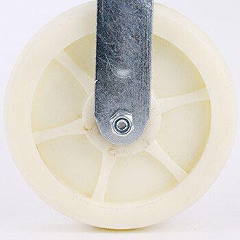 海斯迪克 白色加厚尼龙轮定向轮 工业脚轮 推车轮子 4寸重型定向轮