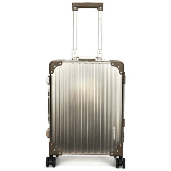 瑞世（SUISSEWIN）铝镁合金旅行箱拉杆箱 男女万向轮登机行李箱SN1195 20英寸 香槟金