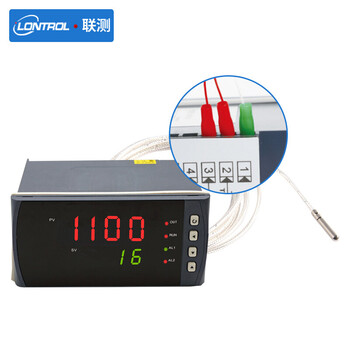 联测（LONTROL）温度传感器Pt100铂热电阻三线测温探头高精度贴片式变送热电偶K型  压鼻式 2米线 