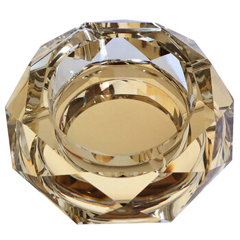 兰诗（LAUTEE）PA1207 水晶玻璃烟灰缸镀银 18cm