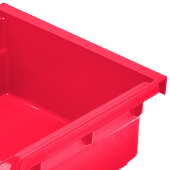 兰诗（LAUTEE）2# 挂壁零件盒 背挂式塑料五金盒元件盒 斜口螺丝收纳盒 红色220*145*125