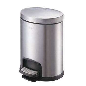 南 SJ5-T01 椭圆全钢形脚踏桶 砂银钢 防指纹 酒店宾馆客房桶果皮桶房间桶 容量5升
