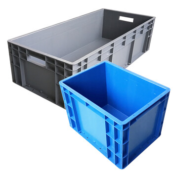 兰诗（LAUTEE）EU4328物流箱 大号长方形周转箱仓储快递收纳箱 蓝色400*300*280