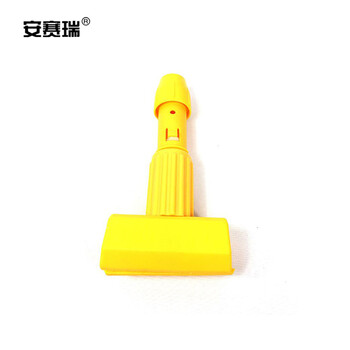 安赛瑞 棉线吸水美式加厚拖把夹式蜡拖 棉线打蜡墩布拖布 酒店餐厅医院用地拖 可拆洗 本白  24453