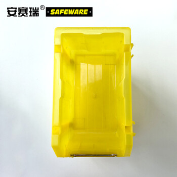 安赛瑞 加厚斜口组合式零件盒 仓库产品筐物料盒塑料盒螺丝工具盒整理箱零件箱周转箱（6个装 )黄26068