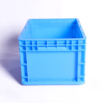欧曼 周转箱物流箱塑料箱收纳储物箱物流筐加厚EU箱400*300*230MM蓝色 不含盖