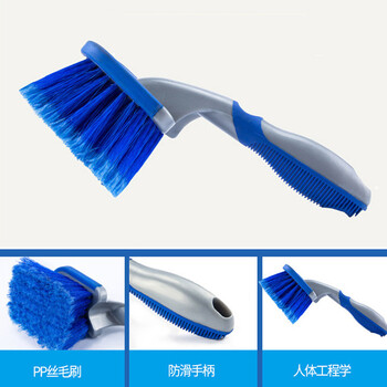 庄太太【长柄轮胎刷】PVC轮胎刷去污钢圈毛刷ZTT-9478B