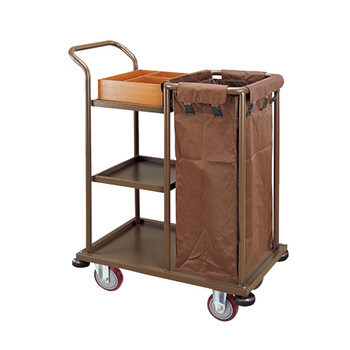 南 C-88 南方客房服务车  咖啡色 （分隔栏需单独购买） 单边客房服务车酒店房口车多功能工作清洁车