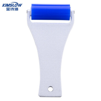 金诗洛 KSL064 防尘粘尘滚筒滚轮 除尘滚筒清洁硅胶粘尘 1.2寸平铝手柄3cm