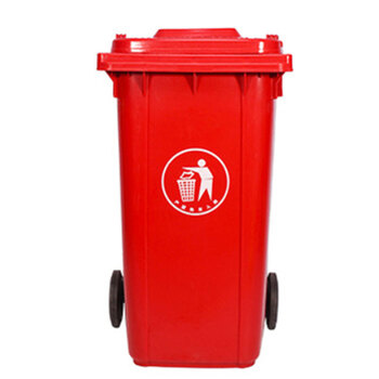 冰禹 BY-6262 北京版上海版常规版分类垃圾桶 户外厂房垃圾桶 户外垃圾桶 塑料分类垃圾箱 绿色 加厚100L带轮