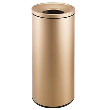 南 GPX-180C 南方废纸垃圾桶 香槟金 商用酒店宾馆客房不锈钢垃圾桶 果皮桶 房间桶 容量28L