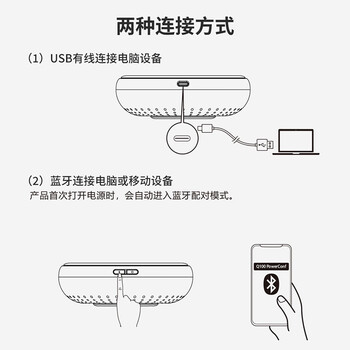 宏视道视频会议全向麦克风/免驱无线蓝牙/桌面扬声器音响(适用30㎡以内会议室)6米拾音音响BT21B