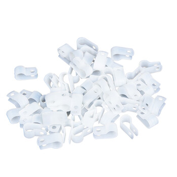 天旭R型线夹/U型线卡子电线固定架理线夹塑料夹线卡扣整线夹固定器R型5.2mm 1000个