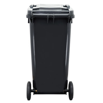 兰诗 120A 大号户外垃圾桶物业环卫带盖分类垃圾桶果皮箱可定制 120L黑色其他垃圾