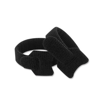 飞尔（FLYER）反扣魔术贴扎带 自粘式魔术贴带扣扎带 仓库理线带【100个装 黑色 2×20cm】