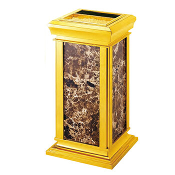 南 GPX-8A 金盖座地南方烟灰桶 镜金咖网 商场垃圾筒酒店落地烟灰桶立式果皮桶商用垃圾桶