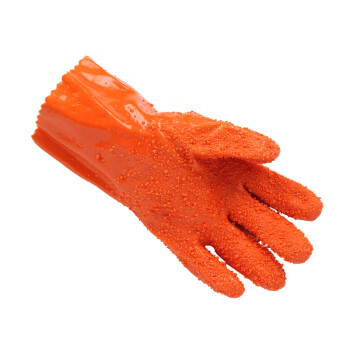 东亚807防滑浸塑手套PVC耐酸碱防水防油耐磨化工手套 定做XL码 3副