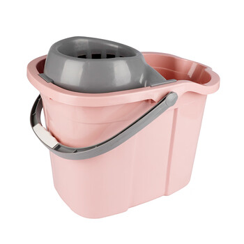 庄太太【颜色随机发货】加厚方形塑料水桶带轮塑料老式拖清洁把桶