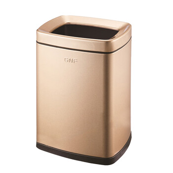 南 SF8-F02 南方长方形房间桶 香槟金 防指纹厨房垃圾桶酒店宾馆客房不锈钢垃圾桶果皮桶商用桶 8L